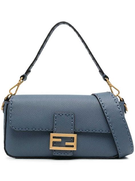 fendi houndstooth baguette|fendi baguette leather shoulder bag.